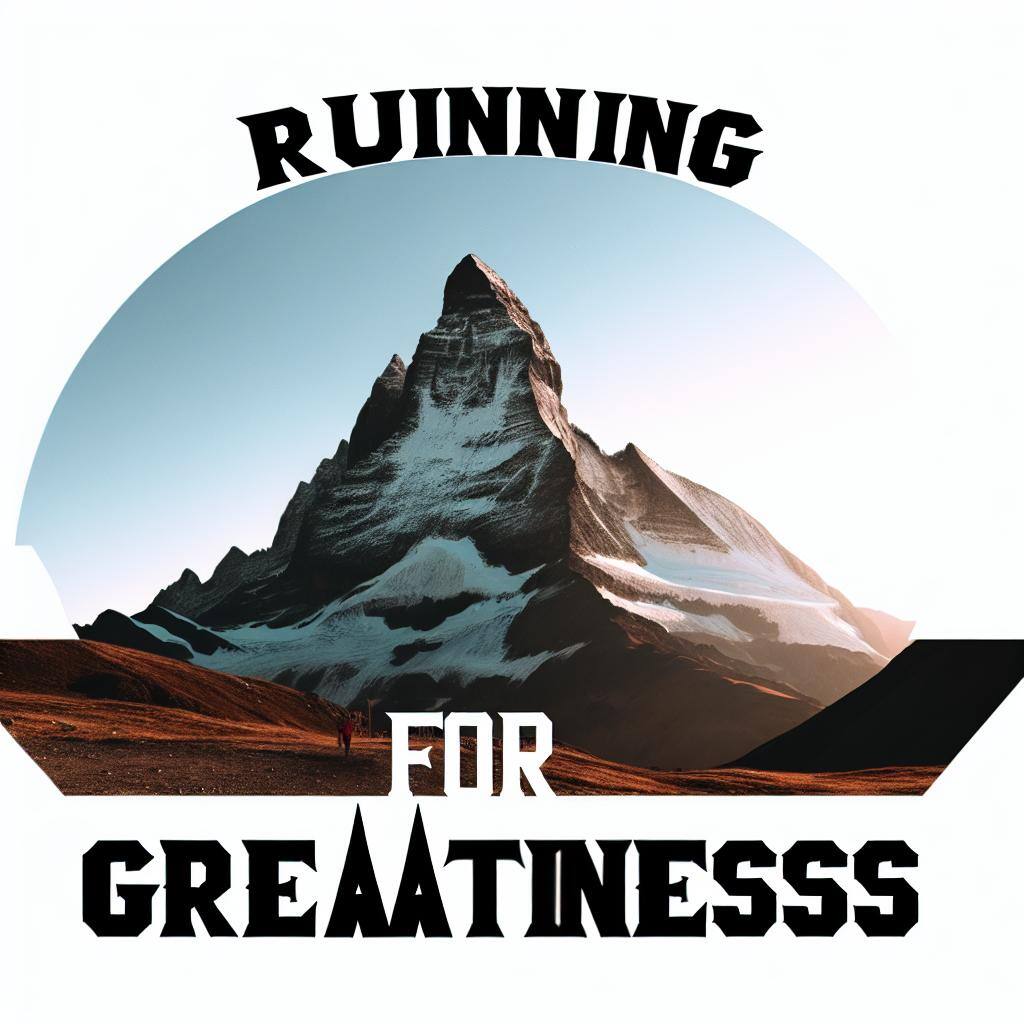 mountain logo with words running for greatness incorporated